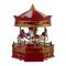 LED Lighted Animated and Musical Carousel Christmas Village Display - 9.25"